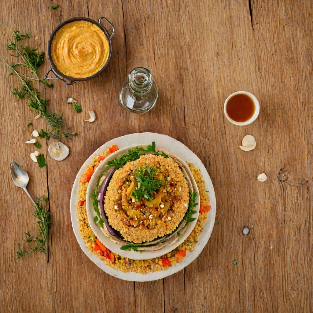 Kasza bulgur z hummusem - przepis