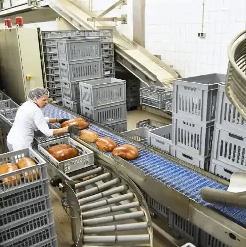 praca piekarni przemysłowej